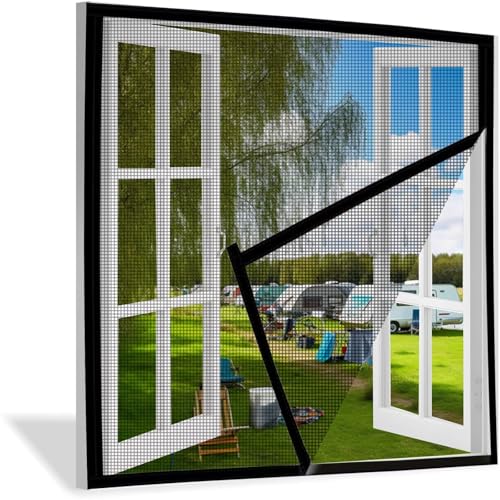 Fliegenvorhang 85x90cm Schwarz Netz Moskitonetz Fliegenvorhang Moskitonetz, Luft kann frei strömen, für Türen/Patio Fliegenvorhang 85x90cm Schwarz Netz Moskitonetz Fliegenvorhang Moskitonetz, Luft kann frei strömen, für Türen/Patio von VOLLENC