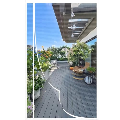 Magnet Fliegengitter Balkontür, 85x240cm Insektenschutz Fliegennetz Klettband Selbstklebend Magnetisches Moskitonetz HäNde Frei, für Terrassentür Balkontür, Weiß Magnet Fliegengitter Balkontür, 85x240cm Insektenschutz Fliegennetz Klettband Selbstklebend Magnetisches Moskitonetz HäNde Frei, für Terrassentür Balkontür, Weiß von VOLLENC