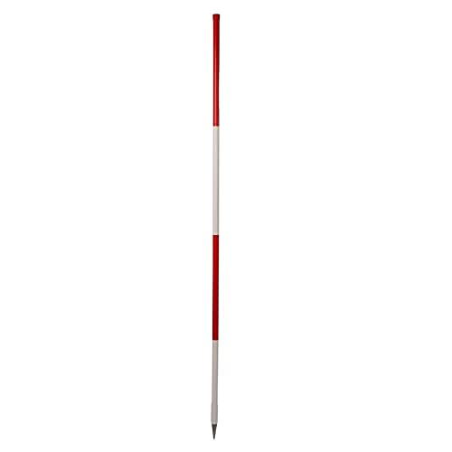 Holz-Fluchtstab - Bau-Qualität, 2m, runde Stahlspitze, PVC Mantel von VOLMER VERMESSUNGSGERÄTE- & AKKU-SERVICE