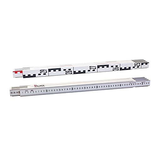 Nivellierzollstock 3 m (Geometer-Maßstab), Transportlänge 57,5 cm – E-Teilung/mm-Teilung von VOLMER VERMESSUNGSGERÄTE- & AKKU-SERVICE