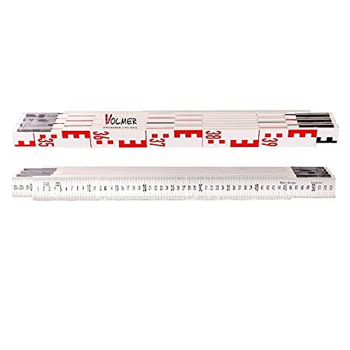 Nivellierzollstock 4 m (Geometer-Maßstab), Transportlänge 57,5 cm – E-Teilung/mm-Teilung von VOLMER VERMESSUNGSGERÄTE- & AKKU-SERVICE