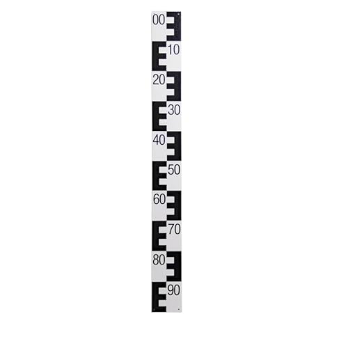 Pegellatte Hartschaum, bedruckt, 100x10x1cm - schwarz - oben beginnend von VOLMER VERMESSUNGSGERÄTE- & AKKU-SERVICE