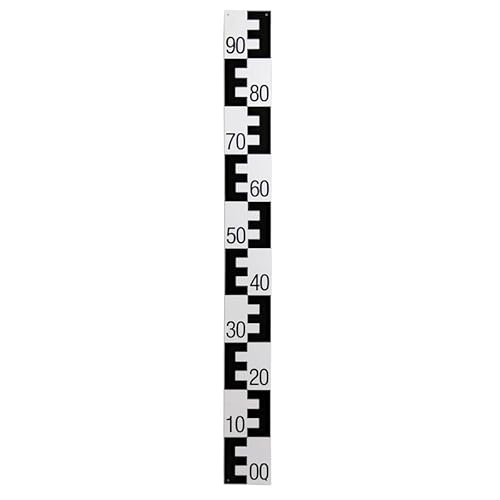 Pegellatte Hartschaum, bedruckt, 100x10x1cm - schwarz - unten beginnend von VOLMER VERMESSUNGSGERÄTE- & AKKU-SERVICE