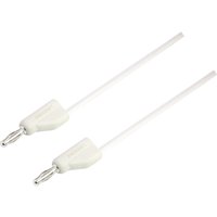 MSB-300 Messleitung [Lamellenstecker 4 mm - Lamellenstecker 4 mm] 0.50 m Weiß 1 St. - Voltcraft von VOLTCRAFT