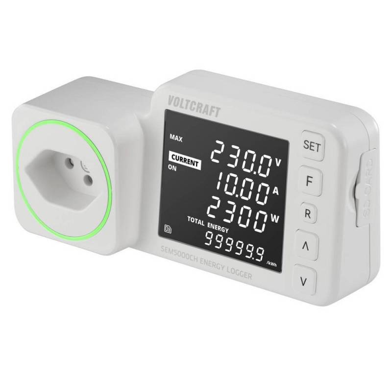 VOLTCRAFT Energiekostenmessgerät Energie-Logger, Kostenprognose, Alarmfunktion, Stromtarif einstellbar von VOLTCRAFT