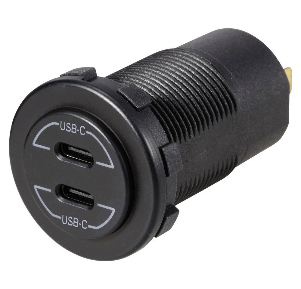 VOLTCRAFT Kfz-Relais VOLTCRAFT USB-C®-Doppelsteckdose 9V-30V-60W Belastbarkeit Strom max.=3 von VOLTCRAFT