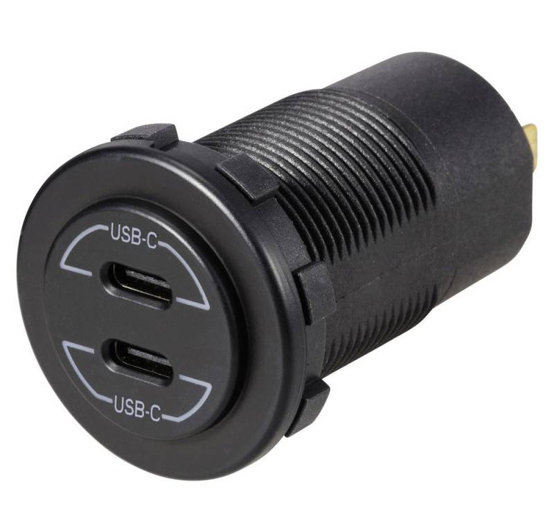 VOLTCRAFT Kfz-Relais VOLTCRAFT USB-C®-Doppelsteckdose 9V-30V-60W Belastbarkeit Strom max.=3 von VOLTCRAFT
