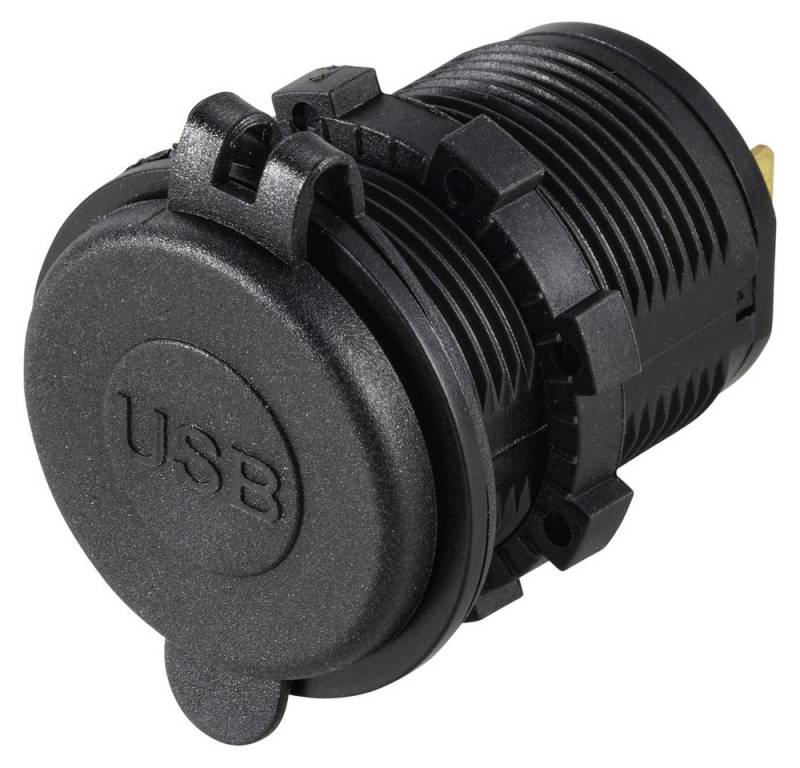 VOLTCRAFT Kfz-Relais VOLTCRAFT USB-Doppelsteckdose 12-24V 4,8A mit Schutzdeckel 12/24 V von VOLTCRAFT