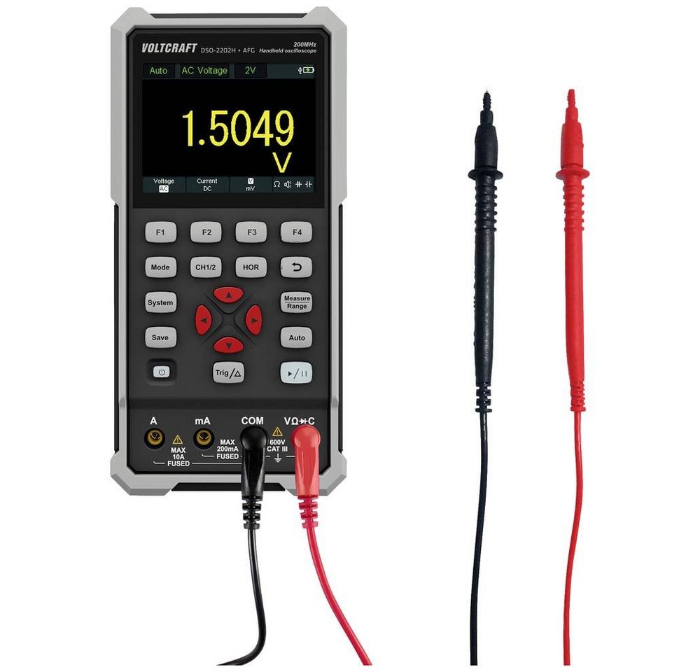 VOLTCRAFT Multimeter Digital Oszilloskop 3 in 1, Handgerät von VOLTCRAFT