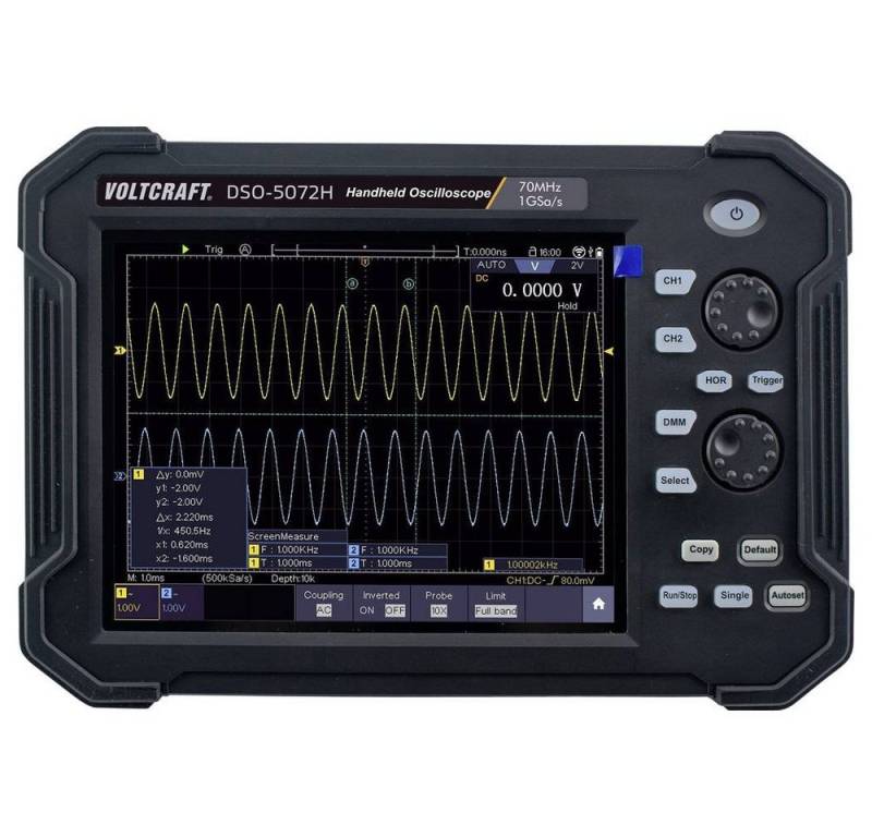 VOLTCRAFT Multimeter Digitales Hand-Oszilloskop, Digital-Speicher (DSO), Handgerät, Multimeter-Funktionen von VOLTCRAFT