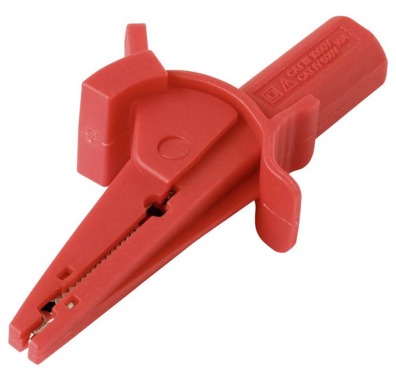 VOLTCRAFT Multimeter VOLTCRAFT MSK-130 rot Krokodilklemme Steckanschluss 4 mm CAT IV 600 V, (MSK-130 rot) von VOLTCRAFT