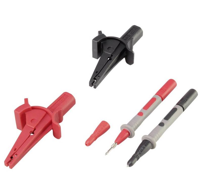 VOLTCRAFT Multimeter VOLTCRAFT MSS-103 Krokodilklemmen-Set Buchse 4 mm CAT III 1000 V, CAT von VOLTCRAFT