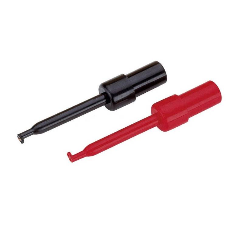 VOLTCRAFT Multimeter VOLTCRAFT Prüfspitzen-Set Steckanschluss 2 mm CAT I Schwarz, Rot, (108542) von VOLTCRAFT
