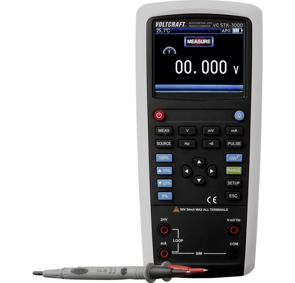 VOLTCRAFT Multimeter VOLTCRAFT VC STK-3000 Stromschleifenkalibrator Spannung, Strom, Frequ von VOLTCRAFT