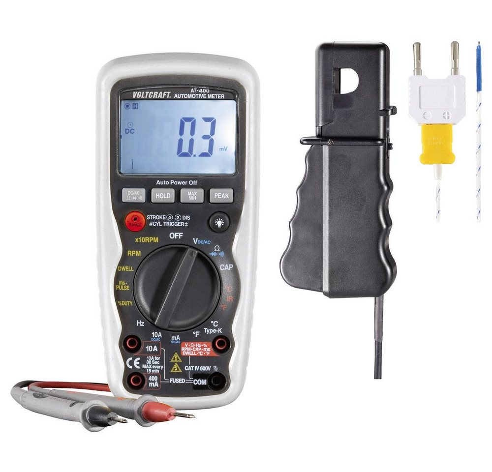 VOLTCRAFT Spannungsprüfer VOLTCRAFT AT-400 Hand-Multimeter digital KFZ-Messfunktion CAT IV 600, (AT-400) von VOLTCRAFT