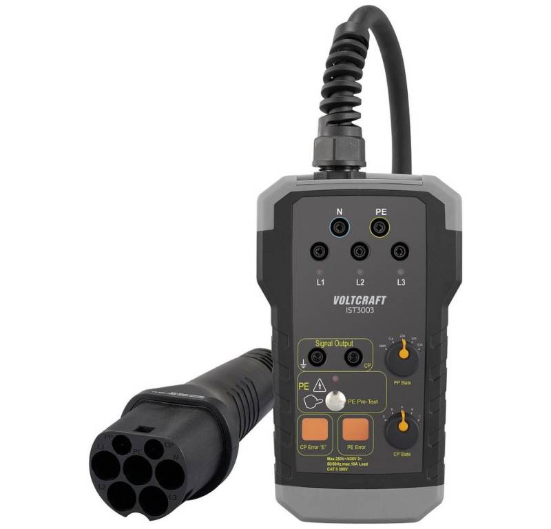 VOLTCRAFT Spannungsprüfer VOLTCRAFT IST 3003 EVSE Tester für VDE0100-Installationstester Wallbox, (IST 3003) von VOLTCRAFT