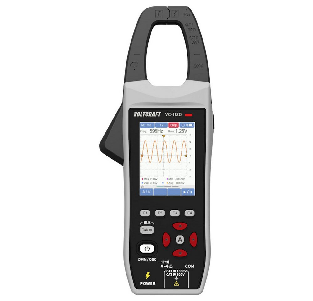 VOLTCRAFT Spannungsprüfer VOLTCRAFT VC-1120 Stromzange digital CAT III 1000 V Anzeige (Counts), (VC-1120) von VOLTCRAFT