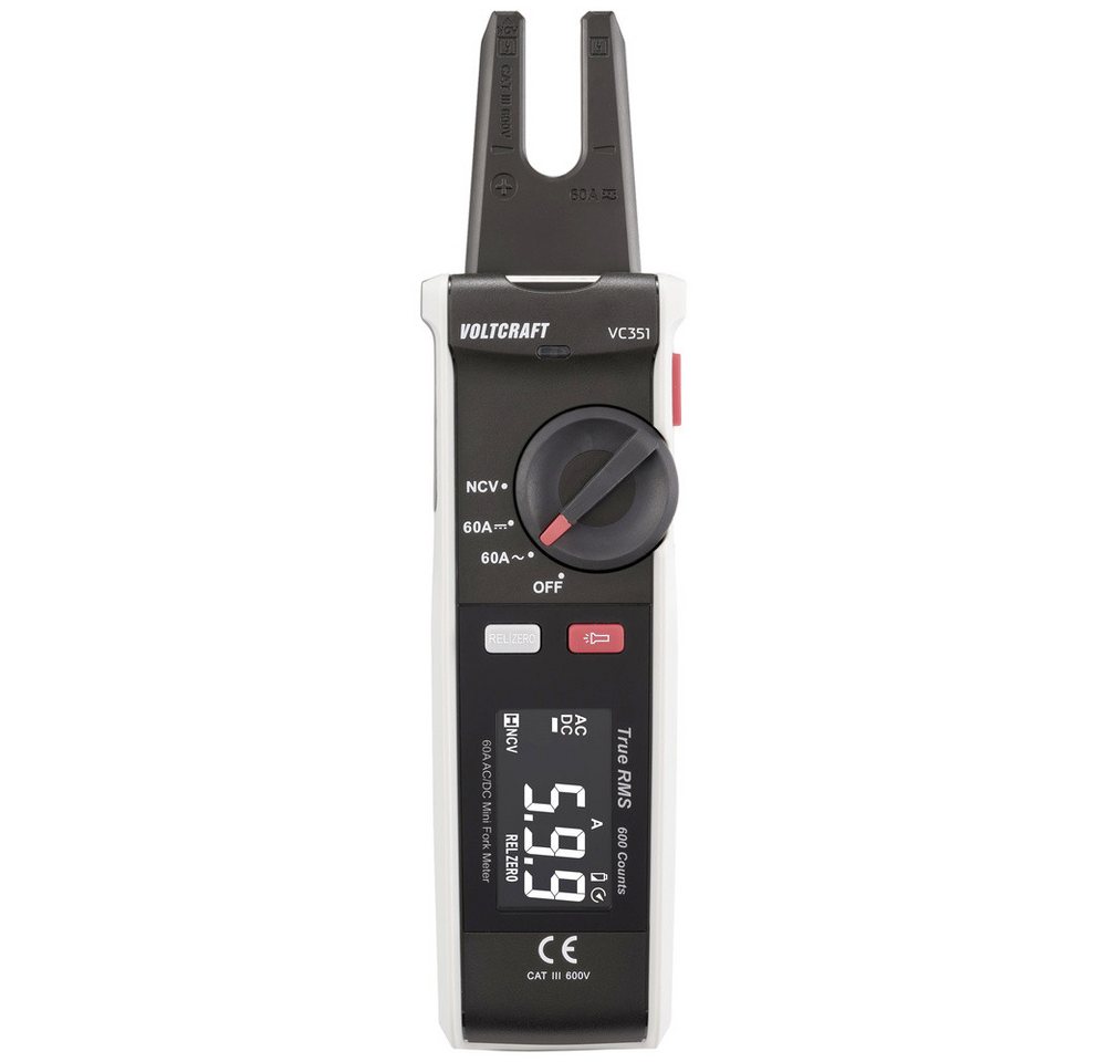 VOLTCRAFT Spannungsprüfer VOLTCRAFT VC-351 Stromzange CAT III 600 V Anzeige (Counts): 600, (VC-351) von VOLTCRAFT