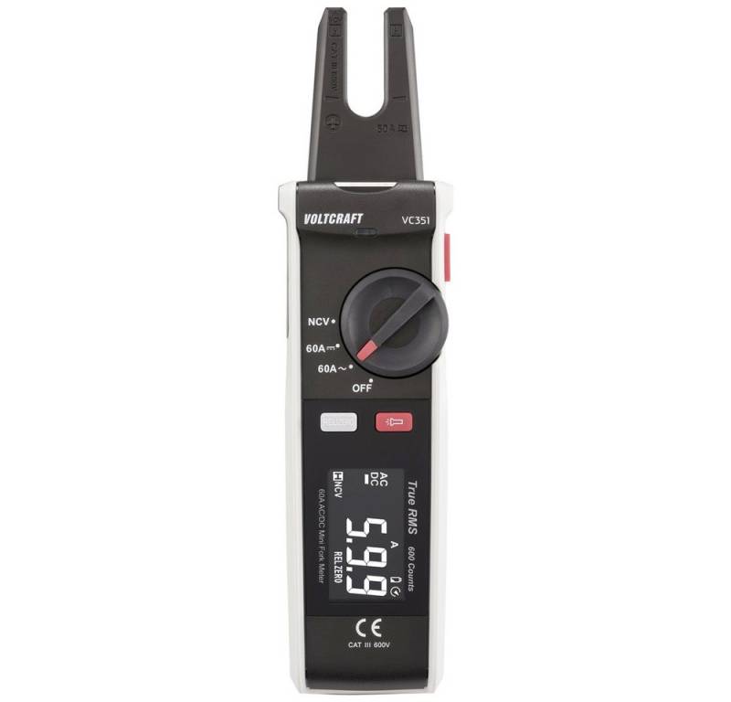 VOLTCRAFT Spannungsprüfer VOLTCRAFT VC-351 Stromzange CAT III 600 V Anzeige (Counts): 600, (VC-351) von VOLTCRAFT
