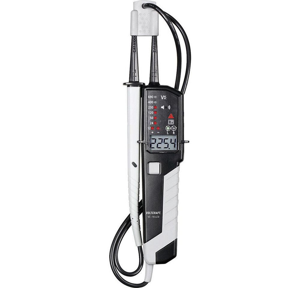 VOLTCRAFT Spannungsprüfer VOLTCRAFT VC-55 LCD Zweipoliger Spannungsprüfer CAT III 1000 V, CAT I, (VC-55 LCD) von VOLTCRAFT
