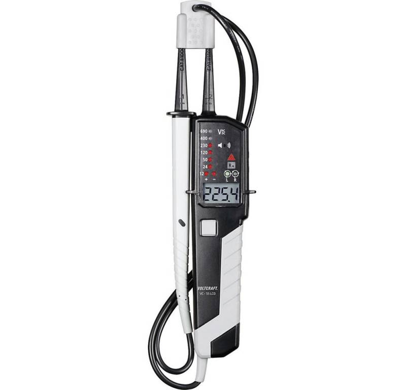 VOLTCRAFT Spannungsprüfer VOLTCRAFT VC-55 LCD Zweipoliger Spannungsprüfer CAT III 1000 V, CAT I, (VC-55 LCD) von VOLTCRAFT