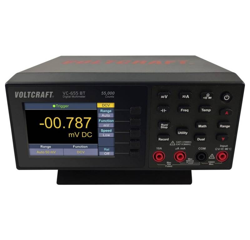 VOLTCRAFT Spannungsprüfer VOLTCRAFT VC-655 BT Tisch-Multimeter kalibriert (ISO) digital CAT I 1, (VC-655 BT) von VOLTCRAFT