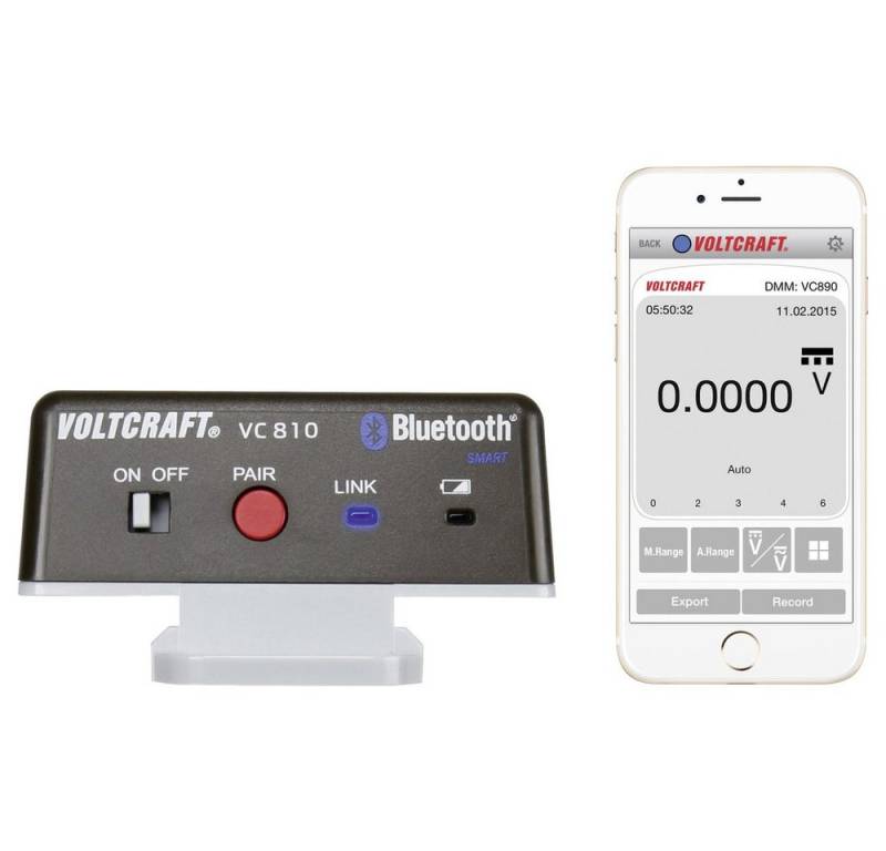 VOLTCRAFT Spannungsprüfer VOLTCRAFT VC810 VC810 Bluetooth®-Adapter 1 St., (VC810) von VOLTCRAFT
