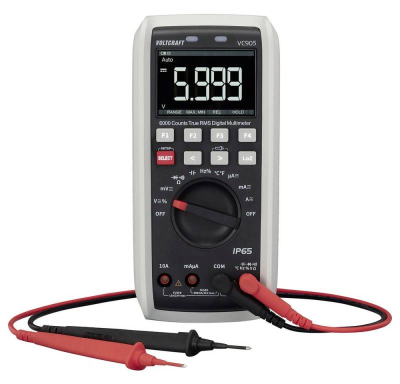 VOLTCRAFT Spannungsprüfer VOLTCRAFT VC905 Hand-Multimeter digital LoZ CAT III 1000 V, CAT IV 10, (VC905) von VOLTCRAFT