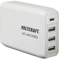 VOLTCRAFT UC-4ACX002 USB-Ladegerät 62W Steckdose Ausgangsstrom (max.) 3400mA Anzahl Ausgänge: 4 x von VOLTCRAFT