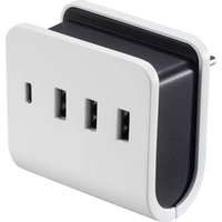 VOLTCRAFT UC-4ACX001 USB-Ladegerät 24W Steckdose Ausgangsstrom (max.) 4.8A 4 x USB, USB-C® Buchse von VOLTCRAFT