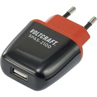 Voltcraft - SPAS-2100 usb Ladegerät 10.5 w 1x usb-a Schwarz, Rot Innenbereich Auto-Detect von VOLTCRAFT