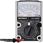 Voltcraft Tragbares Multimeter VC-5080 Stromversorgung: Batterie Test Typ: Spannung, Strom, Widerstand, Frequenz, Temperatur, Diode, Akustik von VOLTCRAFT