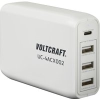 Voltcraft - UC-4ACX002 usb Ladegerät 62 w 1x usb-c®, 3x usb-a usb pd Weiß Innenbereich von VOLTCRAFT