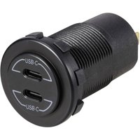 Voltcraft - USB-C®-Doppelsteckdose 9V-30V-60W Belastbarkeit Strom max.=3 a 12 - 24 v/dc von VOLTCRAFT