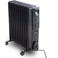 Volteno - 2500W elektrischer Ölradiator Heizkörper 3 Heizstufen 11 Rippen (Schwarz) - Schwarz von VOLTENO