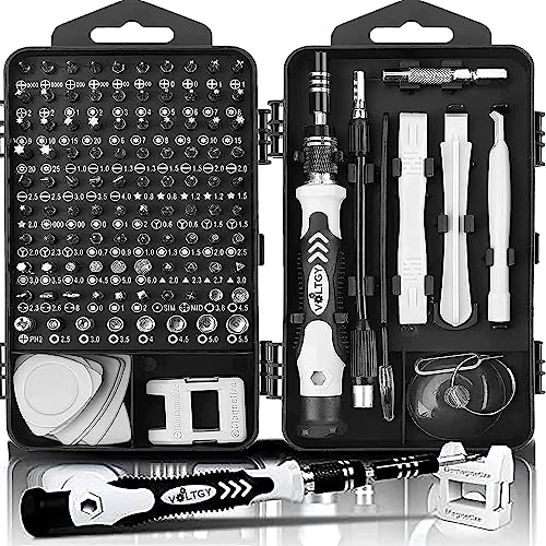 VOLTGY - 120 in 1 Präzisionsschraubendreher Set - Profi Multibit Werkzeug. Reparaturset für Handys, Laptops, Kameras, Uhren usw. von VOLTGY
