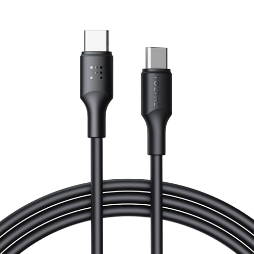 VOLTME USB C Kable 100W, TPE Ladekabel Typ-C Schnellladekabel PD 3.0 PPS Kompatibel mit iPhone 16 Pro Max 15 14 13 iPad Macbook Samsung Galaxy S24 Ultra Huawei Pixel Switch usw, 2,0m Schwarz von VOLTME