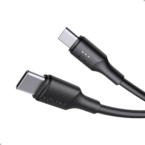 VOLTME USB C Kable 60W, TPE Ladekabel Typ-C Schnellladekabel PD 3.0 PPS Kompatibel mit iPhone 16 Pro Max 15 14 13 iPad Macbook Samsung Galaxy S24 Ultra Huawei Pixel Switch usw, 1,2m Schwarz von VOLTME