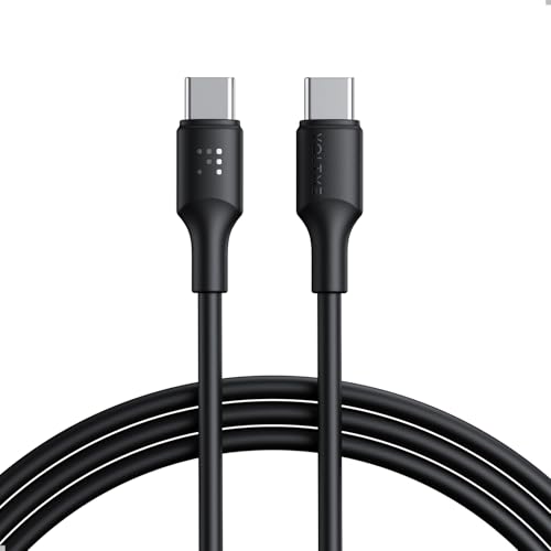 VOLTME USB C Kable 60W, TPE Ladekabel Typ-C Schnellladekabel PD 3.0 PPS Kompatibel mit iPhone 16 Pro Max 15 14 13 iPad Macbook Samsung Galaxy S24 Ultra Huawei Pixel Switch usw, 2,0m Schwarz von VOLTME