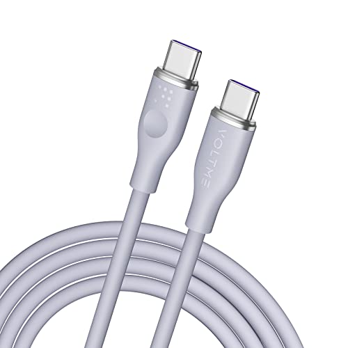VOLTME USB C USB C Kabel 2.0, Ladekabel USB C 1,80m Grau, USB Ladekabel Typ C 100W 5A PD E-Mark Chip Schnellladekabel 480 Mbps für MacBook Pro, MateBook X Pro, Pixel, Galaxy S21/S22/Z Fold/iPad Pro von VOLTME