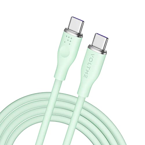 VOLTME USB C USB C Kabel 2.0, Ladekabel USB C 1,80m Grün, USB Ladekabel Typ C 100W 5A PD E-Mark Chip Schnellladekabel 480 Mbps für MacBook Pro, MateBook X Pro, Pixel, Galaxy S21/S22/Z Fold/iPad Pro von VOLTME