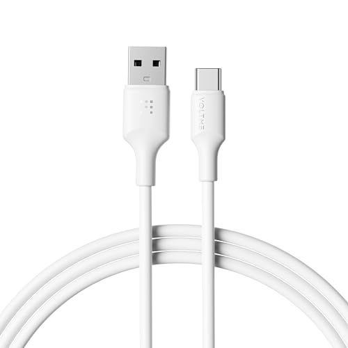 VOLTME USB C auf USB A Kable 60W, TPE Ladekabel Typ-C Datenkabel QC3.0 Kompatibel mit iPhone 16 Pro Max 15 14 13 iPad Macbook Samsung Galaxy S24 Ultra Huawei Pixel Switch usw, 2,0m Weiß von VOLTME
