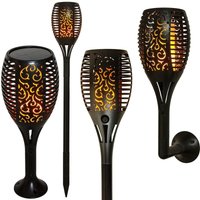 VOLTRONIC® Solarleuchte 4er Set Flammeneffekt 51 LED von VOLTRONIC