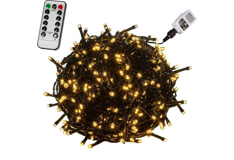 VOLTRONIC LED-Lichterkette VOLTRONIC® LED Lichterkette für innen und außen, Größenwahl von 50 - 600 LEDs, IP44, 8 Leuchtmodi, Fernbedienung,Timer von VOLTRONIC