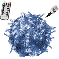 Voltronic - 400 led Lichterkette, kalt-weiß,Kabel transp, fb von VOLTRONIC