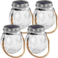 Voltronic - Solar Glas rund 4er Set mit 20 led Draht von VOLTRONIC