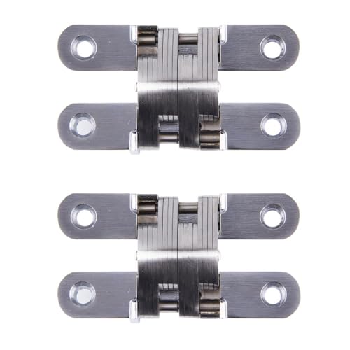Ipager, nägel mit metallplatten， 2er-Pack verdeckte Klappscharniere aus Zinklegierung, 180-Grad-Kreuz, 45–95 mm(95mm) von VOLURE