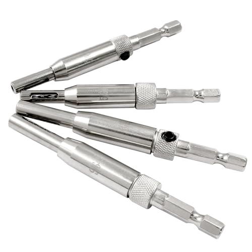 Ipager, nägel mit metallplatten， 4 Pcs HSS Self Centering Drill Bit Set For Door Hinge 1/4 inch Hex Shank With Hex Key von VOLURE