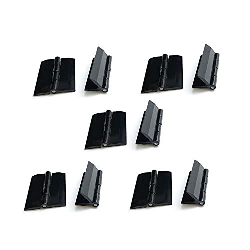 Ipager, nägel mit metallplatten， Acryl Kunststoff Schwarz Single Action Klavier Scharnier Butt Scharniere Mehrere Größen 10 PCS(25mmx35mm) von VOLURE