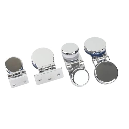 Ipager, nägel mit metallplatten， Glastürscharnier, Doppelklemme, Deli-Fenster, 180 Grad, rahmenlose, runde Halterung, mehrere Größen(408 bilateral lock (open key)) von VOLURE